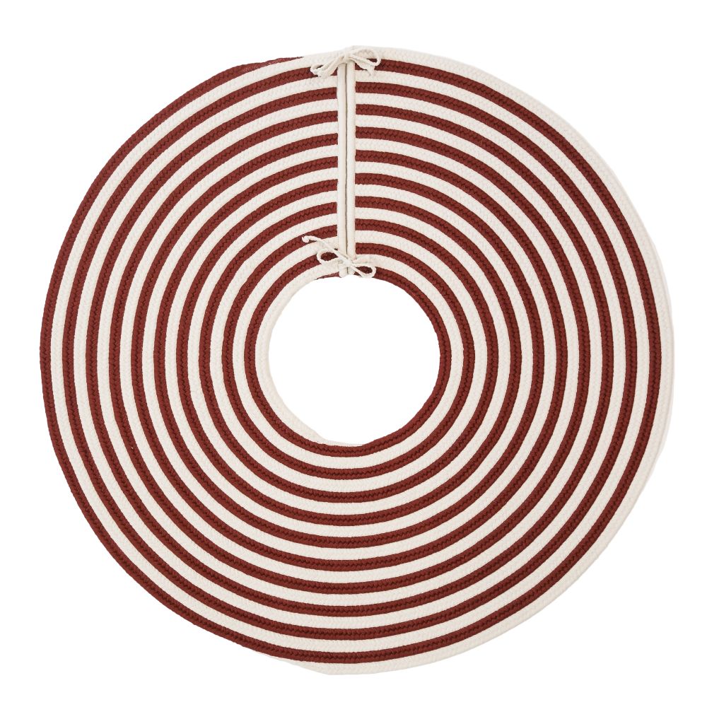 Colonial Mills EE01 Candy Cane Round Holiday Tree Skirt - Red 44" x 44"